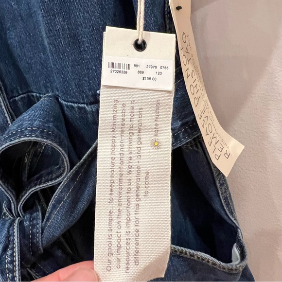 Happy Nature by Kate Hudson Womens La Vita Denim Jumpsuit Size 12 Blue Avalon - Picture 8 of 14